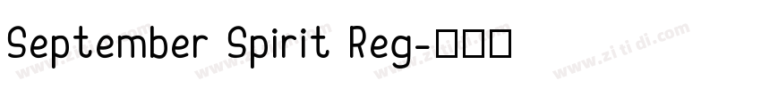 September Spirit Reg字体转换